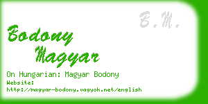 bodony magyar business card
